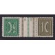 ALEMANIA 1921 ESTAMPILLAS SE-TENANT ZUSAMMENDRUCKE NUEVAS MINT MI KZ9 20 EUROS